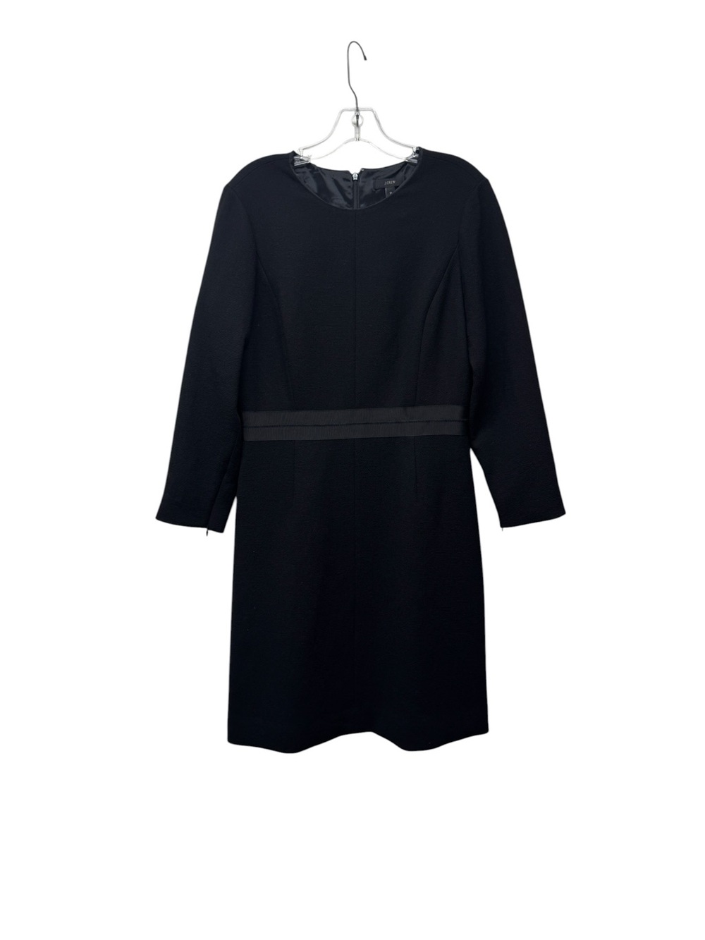 J Crew Classic Black Long-Sleeve Shift Dress